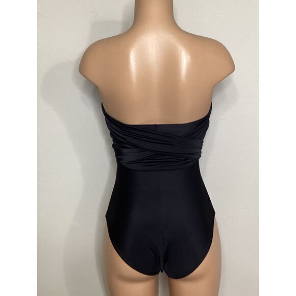 New. Pilyq black bandeau multi-way swimsuit with tummy control - Picture 6 of 14